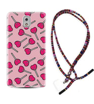 Samsung Note 3 4 5 8 9 20 Ultra 10 Lite Kılıf Boyun Asklı Rasta Silikon Heart Lollipop 1414