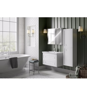 BELİNZA SİMAR BANYO DOLABI TAKIMI BEYAZ 85 CM (Karışık)