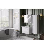 BELİNZA SİMAR BANYO DOLABI TAKIMI BEYAZ 85 CM (Karışık)