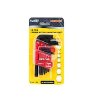 10 Parça Alyan Anahtar Seti 1.5-10 mm L Tipi Çelik Somun Sıkma Montaj Takımı