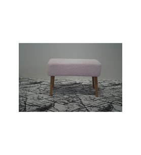 Dikdörtgen Puf Bench Ahşap Retro Ayak Peluş Tabure