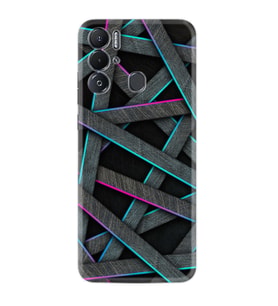 Tecno Pova Neo Kılıf Silikon Desen Özel Seri Gri Zigzag 1706