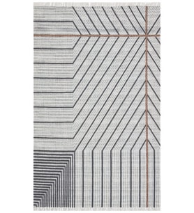 Bespoky Eberndorf Mavi Patchwork Pamuklu El Dokuması Alan Halısı