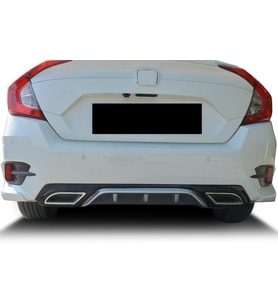 Honda Civic Uyumlu Fc5 Arka Difüzör Çift Renk 2016-2021 Arası Parça (Karışık)