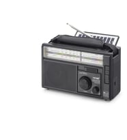 Bluetooth Solar Panelli Fm Radyo Usb Tf Nostaljik Hoparlör - Siyah NS9951BTS
