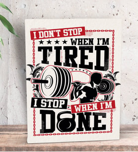 BK Gift When I'm Tired Tasarımlı Dekoratif Mini Kanvas Tablo 15x20cm-1