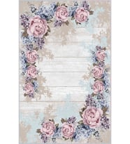 Eliana Home Baskılı, Yıkanabilir Kaymaz Taban Salon Halısı LNA1120 100x150 cm (Bej)