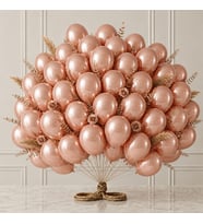 Rose Gold Renk Lateks Metalik Balon (30 cm) - 50 Adet