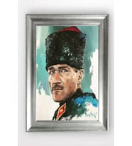 Gümüş Çerçeveli Atatürk Tablo cv1387