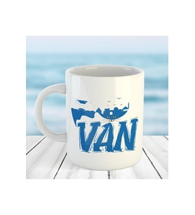 Porselen Kupa - Van (Beyaz)