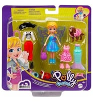 Polly Pocket ve Hayvan Dostu Kostüm Giyiyor Oyun Seti, Bebek, Evcil Hayvan ve Kostümlü Paket Gdm15