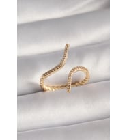 Pirinç Gold Renk Zirkon Taşlı Kadın Yüzük TJ-BYK3094