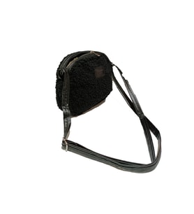 ELNES Kadın Siyah Peluş Mini Urban Omuz Çanta
