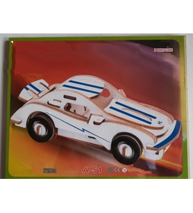 Hayal Sepeti PORSHE Ahşap Maket Büyük Boy   Boyanabilir Maket