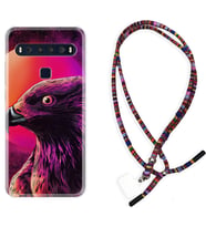TCL 10L 10 Plus 10SE 20E 20SE 30 L7 Kılıf Boyun Asklı Rasta Silikon Red Eagle 1752