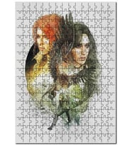 Cakapuzzle Witcher Anime Yennefer Ve Triss Görseli Puzzle Yapboz MDF (Ahşap) (120 Parça)