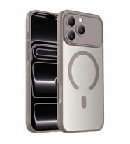 Coverzone ?phone 17 Air ile Uyumlu Kamera Lens Korumal? Magsafe Destekli Kablosuz ?arj �zellikli Saydam Telefon K?l?f? AR