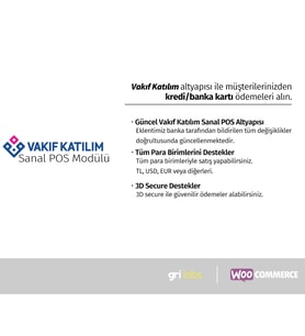 WooCommerce / Wordpress - Vakıf Katılım Sanal POS Modülü