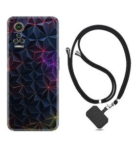 General Mobile GM 21 Pro GM 22 Pro Plus Kılıf Boyun Askılı Silikon Renkli Prizmalar 1783