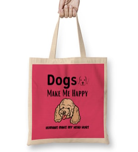 Funny Dog Lover Gift For Women Men Bez Çanta Uzun Saplı