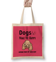 Funny Dog Lover Gift For Women Men Bez Çanta Uzun Saplı