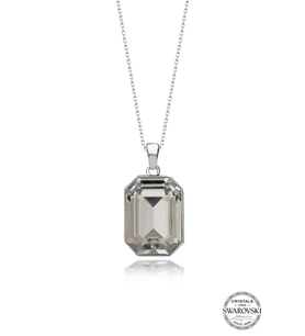 Swarovski Crystal Kadın Octagon Gümüş Kolye