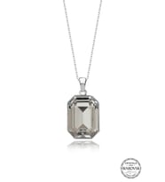 Swarovski Crystal Kadın Octagon Gümüş Kolye