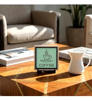 Kalp Figürlü Modern Coffee Dekoratif Parça, Çalışma Masanıza Neşe Katan Aksesuar 10x10 cm