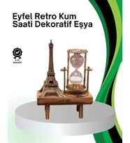 Dekoratif Kum Saati – Ahşap Malzeme, Hediyelik Masa Aksesuarı