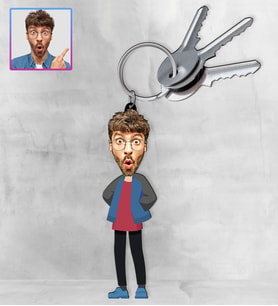 Kişiye Özel Karikatür Tasarım Anahtarlık 97151