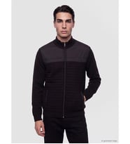 LCWAIKIKI Classic Siyah Regular Fit Dik Yaka Erkek Triko Hırka