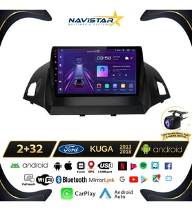 Ford Kuga 2+64GB Android 13 Kablosuz Carplay 2013-2018 Navigasyon Multimedya Sistemi