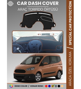 FORD COURİER (2013-2020) EKRANSIZ Torpido Örtüsü Panel Koruma Tam Uyum Çatlamayı Önler Kolay Montaj
