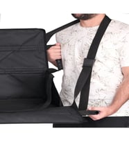 Ecoform Hasta Taşıma Kaldırma Transfer Sedyesi Koltuğu Omuz Destek Aparatlı Siyah 90 KG ve Altı İçin