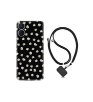 Spark 9 Pro Kılıf Ipli Boyun Askılı Desenli Silikon Papatyalar 1866