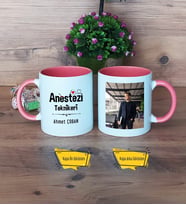 Anestezi Teknikeri Kupa Bardak Pembe Fotoğraflı Tıp Bayramı Hediyesi