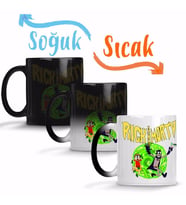 Rick e Morty Versao Batman Robin Sihirli Kupa Bardak Porselen