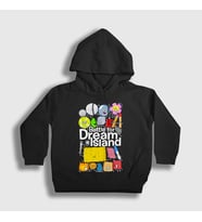 Presmono Unisex Çocuk Beyaz Bfdi Battle For Dream Island Kapüşonlu Sweatshirt 531718tt (Siyah)