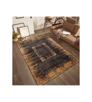 Rovigo Home Dijital Baskı Yıkanabilir Kaymaz Taban Salon Halısı RVG0667 (Kahverengi)
