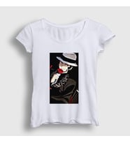 Presmono Kadın Beyaz Muzan Kibutsuji Anime Demon Slayer Kimetsu No Yaiba T-Shirt 308731tt (Beyaz)