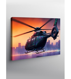 Kanvas Tablo Askeri Helikopter Uçuşu