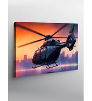 Kanvas Tablo Askeri Helikopter Uçuşu