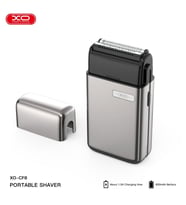 XO Kablosuz Elektrikli Tıraş Makinesi 600mAh, USB-C, IPX6 Suya Dayanıklı Çift Başlıklı Sessiz ve Taşınabilir Erkek Bakım Cihazı Seyahat Duş Ev Ofis Kamp, Mini Traş Makinesi, CF8, Gri