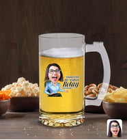 BK Gift Kişiye Özel Kadın Kolay Yetişmiyor Karikatürlü Cam Bira Bardağı 50cl-2 (Beyaz)