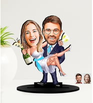 Kişiye Özel Karikatürlü  Sevgililer Günü Hediyesi   MDF Biblo