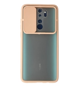 Mey İthalat® Redmi Note 8 Pro Kılıf Palm Buzlu Kamera Sürgülü Silikon - Pembe