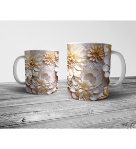 Pixxa Çiçek Desenli Floral Kupa Bardak Model 5