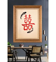 Altın Varaklı  Çerçeveli Paspartulu Tablo ndd789 (Gold)