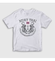 Presmono Unisex Çocuk Beyaz Thailand Kaplan Ufc Mma Muay Thai T-Shirt 499029tt (Beyaz)