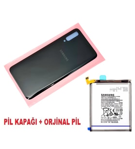 Tkgz Samsung Galaxy A70 A 705 Arka Pil Batarya Kapağı + PİL SİYAH